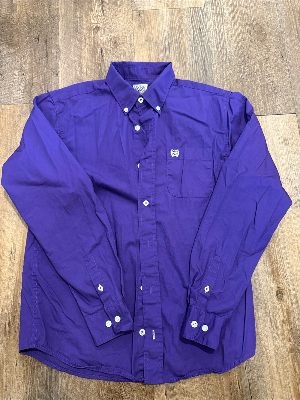 Cinch Boys Button-Down Shirt in Purple